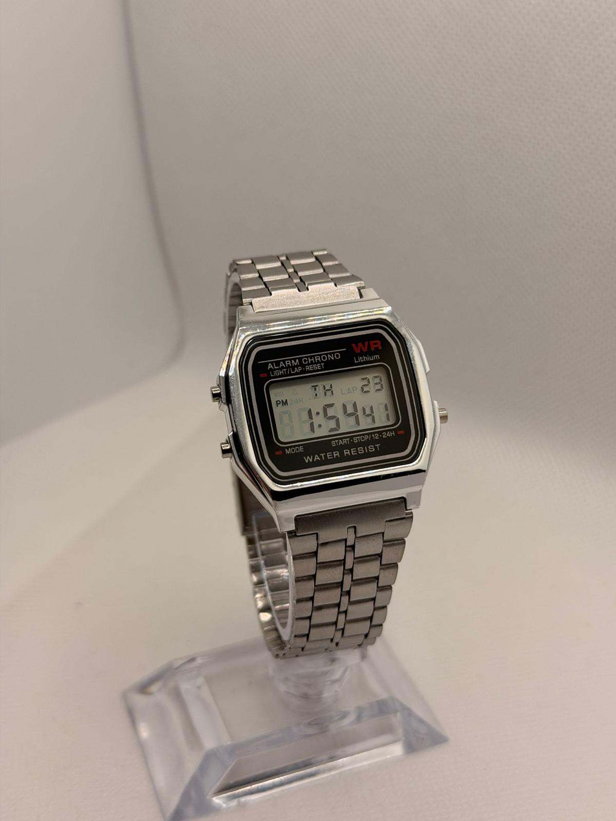 Premium Stainless Steel Digital Watch | Water Resistant & Day-Date Display ⭐
