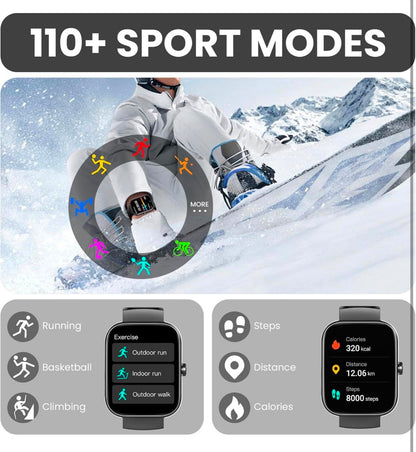 Smart Fitness Watch with Bluetooth Calling