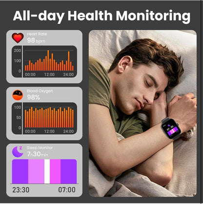 Smart Fitness Watch with Bluetooth Calling