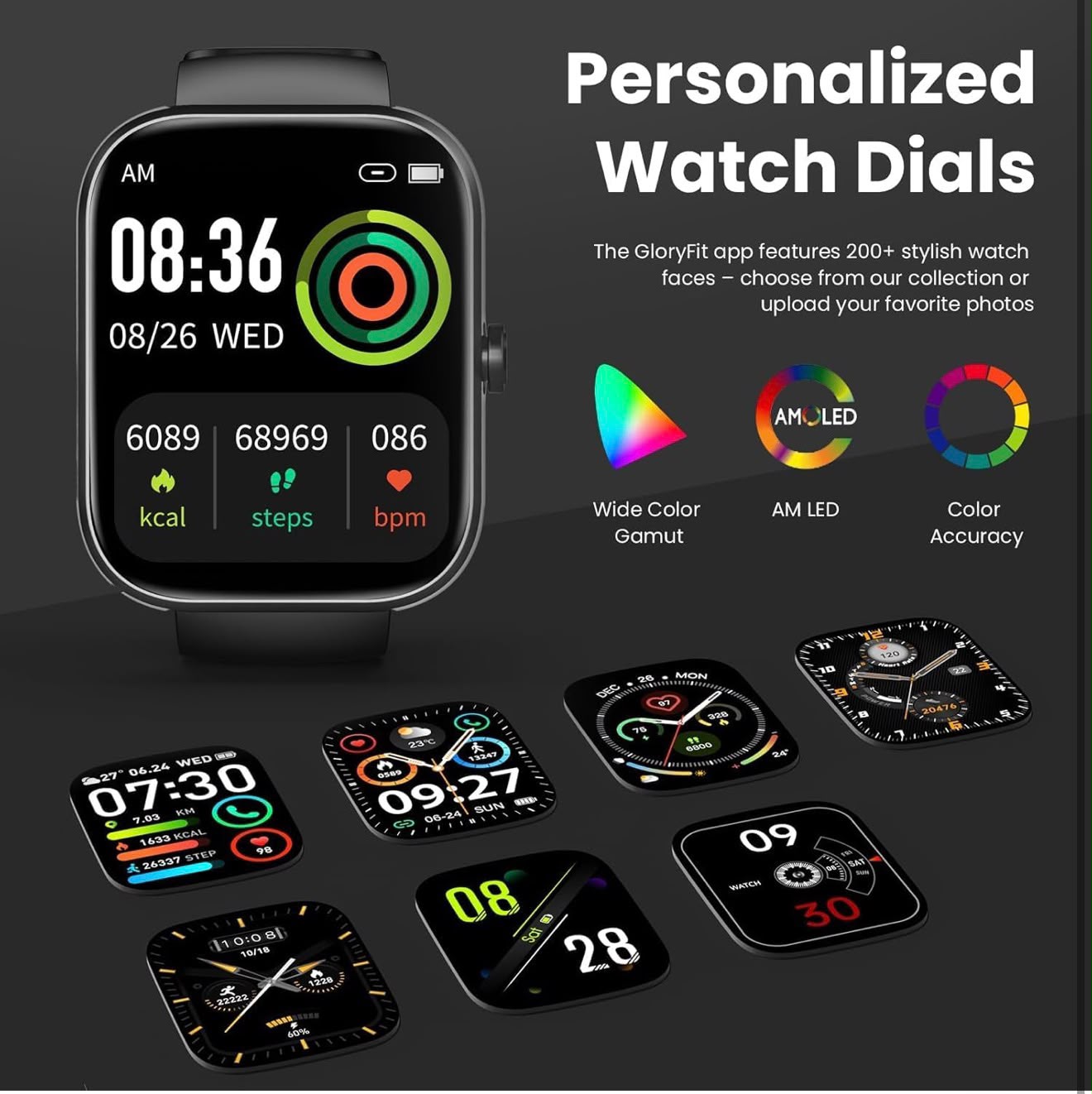 Smart Fitness Watch with Bluetooth Calling