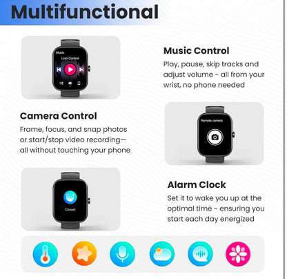 Smart Fitness Watch with Bluetooth Calling