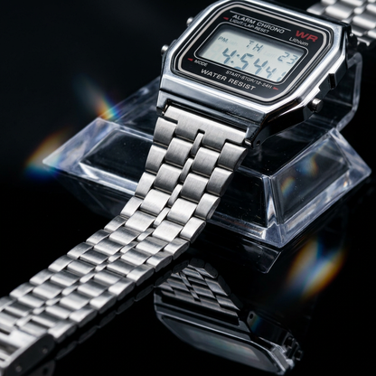 Premium Stainless Steel Digital Watch | Water Resistant & Day-Date Display ⭐