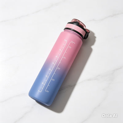 XD WEAR 1L Motivational Water Bottle – Leakproof BPA-Free Sports Bottle with Time Marker