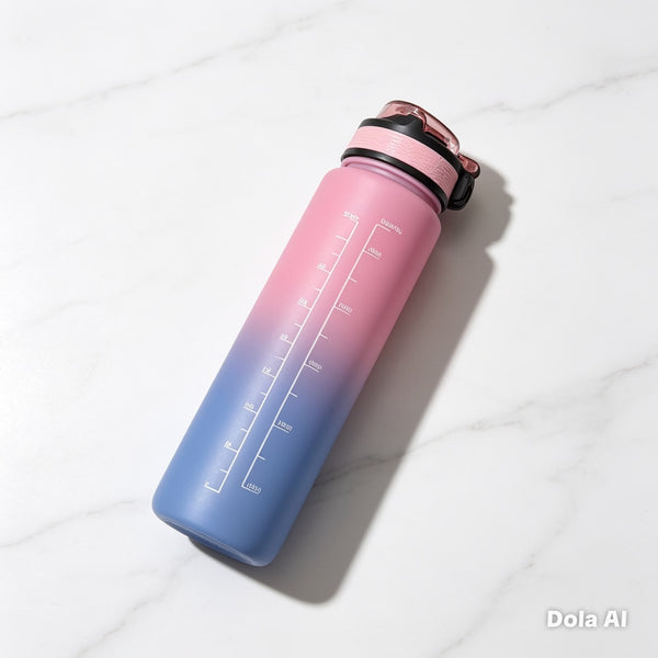 XD WEAR 1L Motivational Water Bottle – Leakproof BPA-Free Sports Bottle with Time Marker
