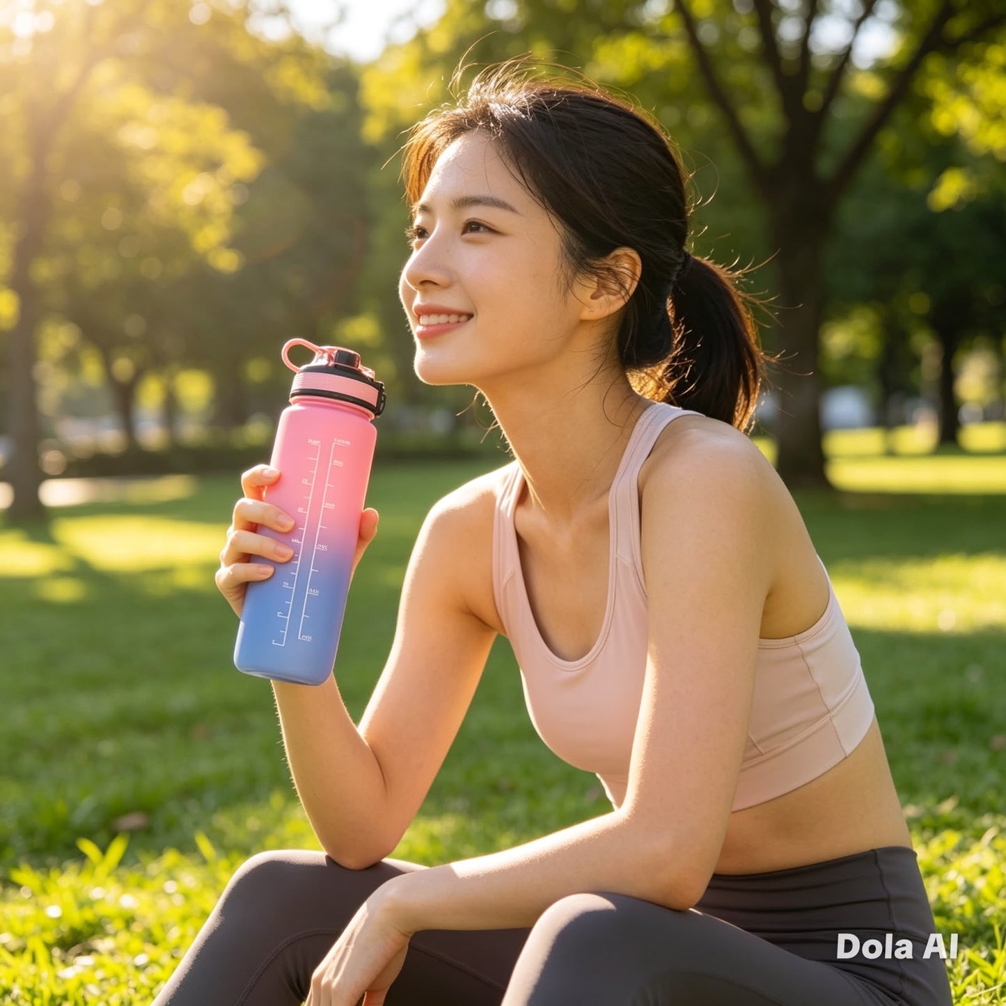 XD WEAR 1L Motivational Water Bottle – Leakproof BPA-Free Sports Bottle with Time Marker