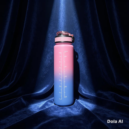 XD WEAR 1L Motivational Water Bottle – Leakproof BPA-Free Sports Bottle with Time Marker