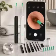 Visual Ear Wax Cleaner with Camera Safe Earwax Removal Endoscope with 5M Camera Luminous Otoscope Ear Cleaning Tools Ear Care