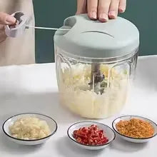 500/900ML Manual Meat Mincer Rotate Garlic Chopper Press Crusher Vegetable Onion Cutter Kitchen Cooking Accessories