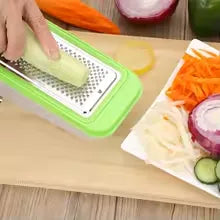 4 in 1 Multifunction Vegetable Cutter with Food Container, Portable Vegetables Chopper Shredder Grater Slicer - Kitchen Tools