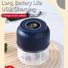 250ml Mini Wireless USB Rechargeable Electric Vegetable Chopper Garlic Crusher Food Chopper for Kitchen Gadgets for Garlic