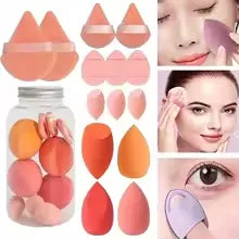 14Pcs Makeup Sponge Set Cosmetic Blender Beauty Egg Foundation Sponge Powder Puffs Mini Finger Puff Women Make Up Accessories