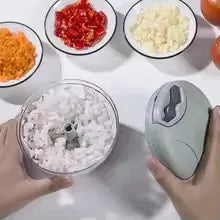 500/900ML Manual Meat Mincer Rotate Garlic Chopper Press Crusher Vegetable Onion Cutter Kitchen Cooking Accessories