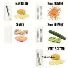 BOOMAYA Multi-Functional Vegetable Chopper Onion Chopper Food Chopper Kitchen Mandoline Slicer Veggie Dicer Cutter