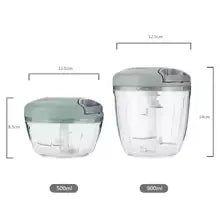 500/900ML Manual Meat Mincer Rotate Garlic Chopper Press Crusher Vegetable Onion Cutter Kitchen Cooking Accessories