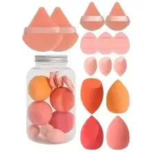 14Pcs Makeup Sponge Set Cosmetic Blender Beauty Egg Foundation Sponge Powder Puffs Mini Finger Puff Women Make Up Accessories