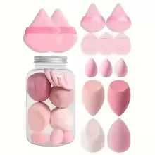 14Pcs Makeup Sponge Set Cosmetic Blender Beauty Egg Foundation Sponge Powder Puffs Mini Finger Puff Women Make Up Accessories