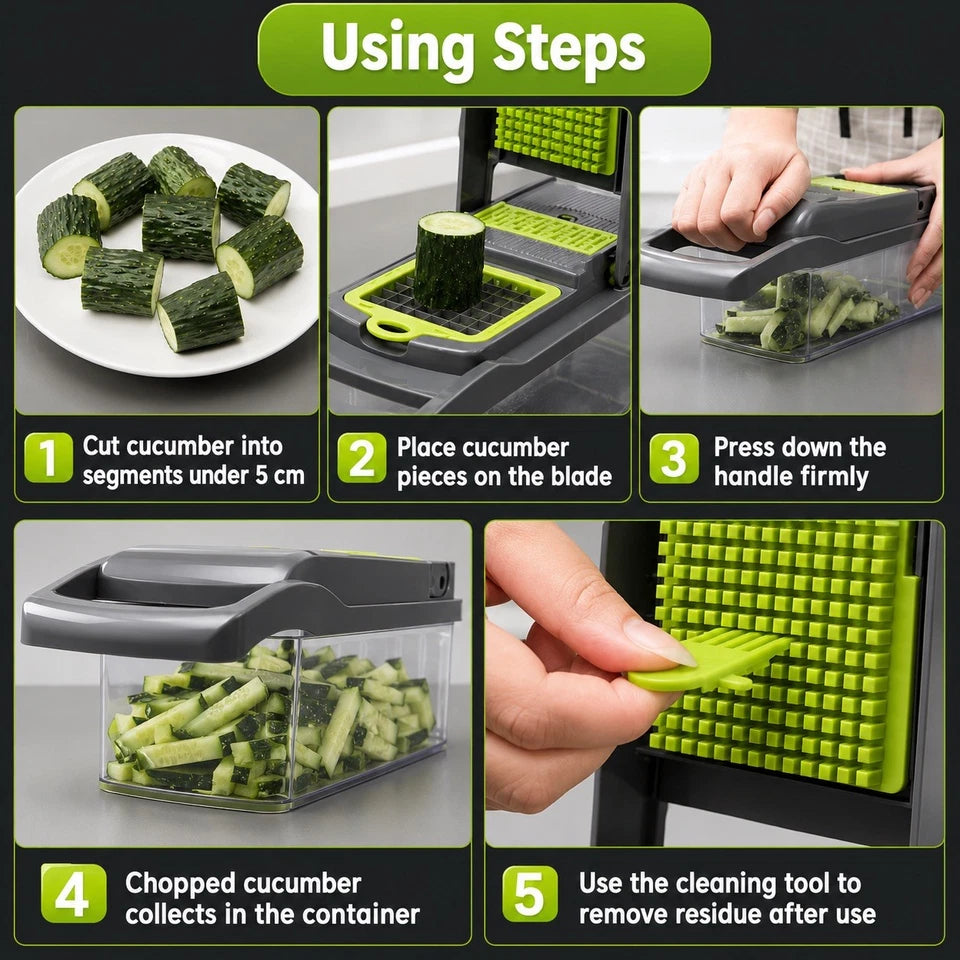 16-in-1 Multifunctional Vegetable Chopper, Multifunctional Food Chopper