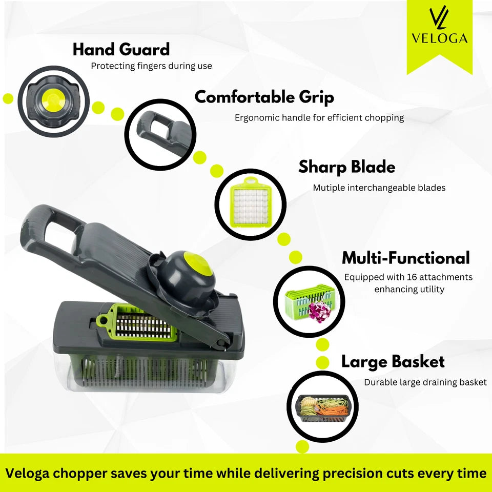 16-in-1 Multifunctional Vegetable Chopper, Multifunctional Food Chopper