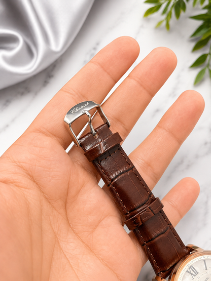 Chenxi Men's Luxury Quartz Watch – Brown Leather Strap | Gold Case | Moon Phase Design
